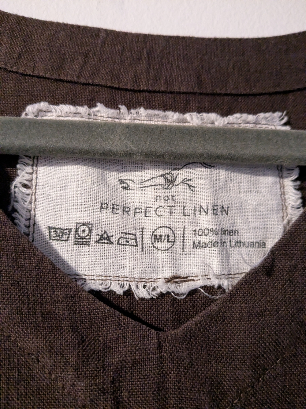 notPERFECTLINEN Brown Linen Midi Dress